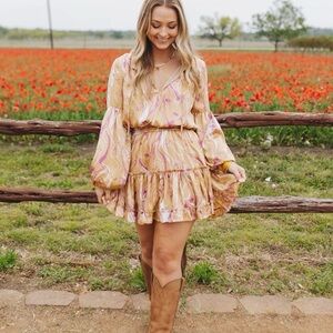 NWOT buddy love zozo dress in Venus Boho Dress with Ruffled Hem